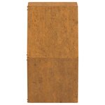vidaXL Jardinières murales 2 Pièces Rouillé Acier corten 30x10x25 cm