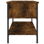 vidaXL Meuble TV chêne fumé 100x35x45 cm bois d'ingénierie
