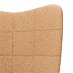 vidaXL Chaise à bascule Beige Tissu Sherpa
