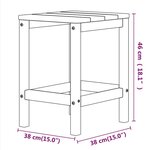 vidaXL Table de jardin Adirondack Blanc 38x38x46 cm PEHD