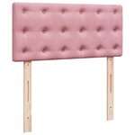 vidaXL Cadre de lit ottoman avec matelas rose 90x200 cm velours