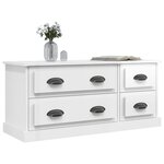vidaXL Meuble TV blanc brillant 100x35 5x45 cm bois d'ingénierie
