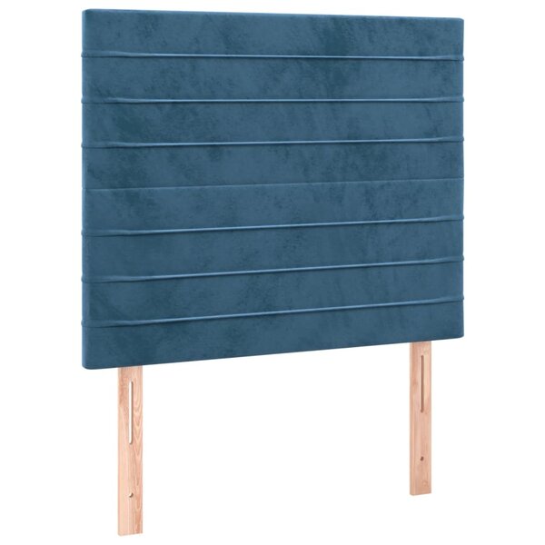 vidaXL Tête de lit Bleu foncé 100x5x118/128 cm Velours