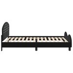 vidaXL Cadre de lit pour enfants avec tête de lit Noir 90 x 190 cm