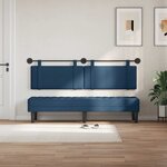 vidaXL Tête de lit suspendue Bleu Tissu