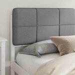 vidaXL Cadre de lit avec tête de lit rembourrée Gris clair