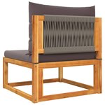 vidaXL Salon de jardin avec coussins 7 Pièces bois massif d'acacia