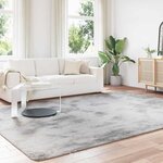 vidaXL Tapis shaggy à poils longs NAVARRA gris argenté 240x340 cm