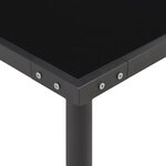 vidaXL Table de jardin Noir 170x170x74 5 cm Acier et verre