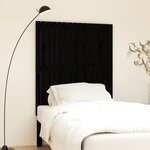 vidaXL Tête de lit murale Noir 95 5x3x110 cm Bois massif de pin