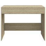 vidaXL Bureau Chêne sonoma 101x50x76 5 cm Bois d'ingénierie