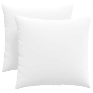 vidaXL Coussins de canapé 2 Pièces Blanc 45 x 45 cm tissu