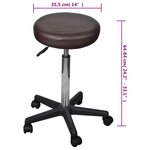 vidaXL Tabouret de bureau marron