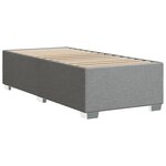 vidaXL Cadre de lit Gris clair 90x200 cm Tissu