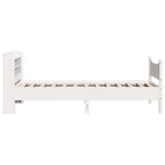 vidaXL Cadre de lit et tête de lit blanc 100x200 cm bois de pin massif