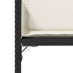 vidaXL Chaises de jardin lot de 4 avec coussins noir résine tressée