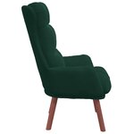 vidaXL fauteuil Vert foncé 69 x 74 x 93 cm Velours