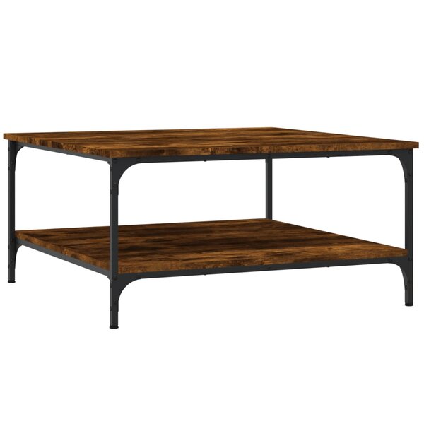 vidaXL Table basse chêne fumé 80x80x40 cm bois d'ingénierie