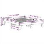 vidaXL Cadre de lit sans matelas cire marron 140x200cm bois pin massif