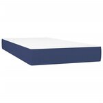 vidaXL Sommier à lattes de lit matelas et LED Bleu 200x200 cm Tissu