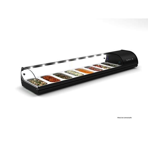 Vitrine réfrigérée tapas série standard avec 8 bacs gn 1/3 - sayl - blanc -