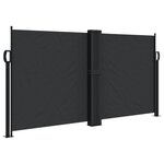vidaXL Auvent latéral rétractable noir 120x600 cm
