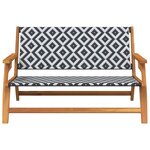 vidaXL Mobilier de jardin Blanc 122 x 78 x 73cm Bois d'acacia massif