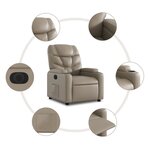 vidaXL Fauteuil inclinable électrique cappuccino similicuir