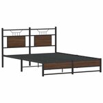 vidaXL Cadre de lit sans matelas chêne marron 140x190 cm