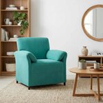 vidaXL Canapé 1 place Turquoise 88 x 83 x 95 cm Velours