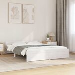 vidaXL Cadre de lit sans matelas blanc bois massif 160x200 cm