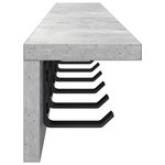 vidaXL Porte-manteau mural Gris béton 100 x 10.5 x 10.5 cm