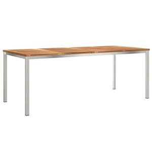 vidaXL Tabledesalleàmangerd'extérieur Marron 200x90x75cm Teck massif