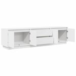 vidaXL Meuble TV avec lumières LED blanc 193 5x41x50 cm