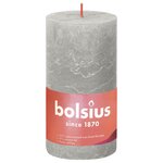 Bolsius Bougies pilier rustiques Shine 4 Pièces 130x68 mm Gris sableux