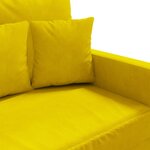 vidaXL Canapé à 2 places Jaune 120 cm Velours