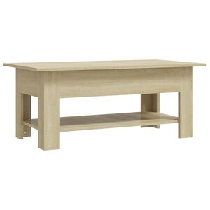 vidaXL Table basse chêne sonoma 102x55x42 cm bois d'ingénierie