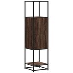 vidaXL Buffet haut chêne marron 35 5x35x139 cm bois d'ingénierie métal