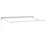 vidaXL Cadre d'auvent Réglable Blanc 3 5 x 2 m Acier