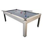 Billard américain harmony 6ft - 206 5 x 116 5 x 80 cm avec accessoires et plateau dînatoire - couleur hêtre