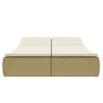 Vidaxl chaise longue d'extérieur résine tressée beige