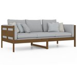 vidaXL Lit de jour sans matelas marron miel bois pin massif 90x200 cm
