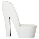 vidaXL Chaise en forme de chaussure à talon haut Blanc Similicuir
