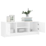 vidaXL Meuble TV blanc 102x30x37 5 cm bois d'ingénierie