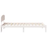 vidaXL Cadre de Lit avec Tête de Lit Blanc 90x190 cm Bois Massif en Pin