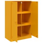 vidaXL Buffet jaune moutarde 67x39x107 cm acier