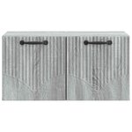 vidaXL Meuble TV mural Sonoma gris 59 5 x 31 x 30 cm Bois d'ingénierie