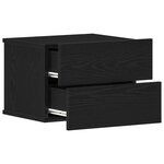 Commode de chevet vidaXL Noir en chêne 40x30x30 cm en bois d'ingénierie