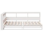 vidaXL Lit bibliothèque sans matelas blanc 90x200cm bois de pin massif