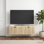 vidaXL Meuble TV mural Chêne Sonoma 98 x 31 x 30 cm Bois d'ingénierie